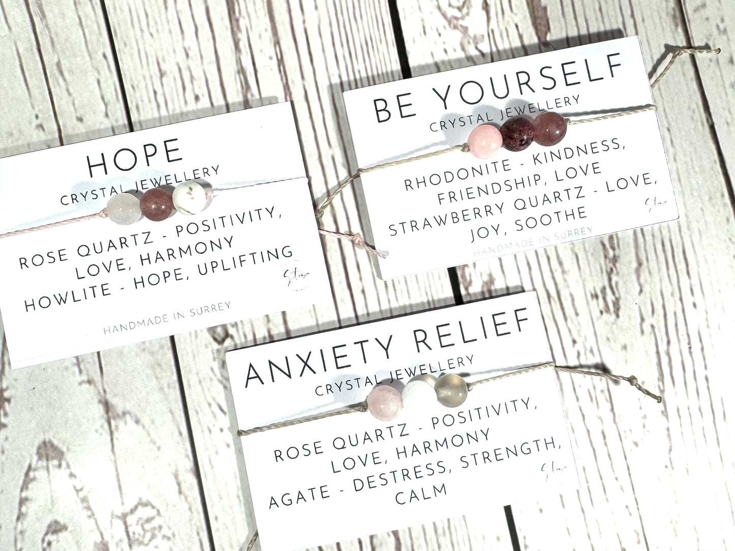 Crystal Support Bracelets