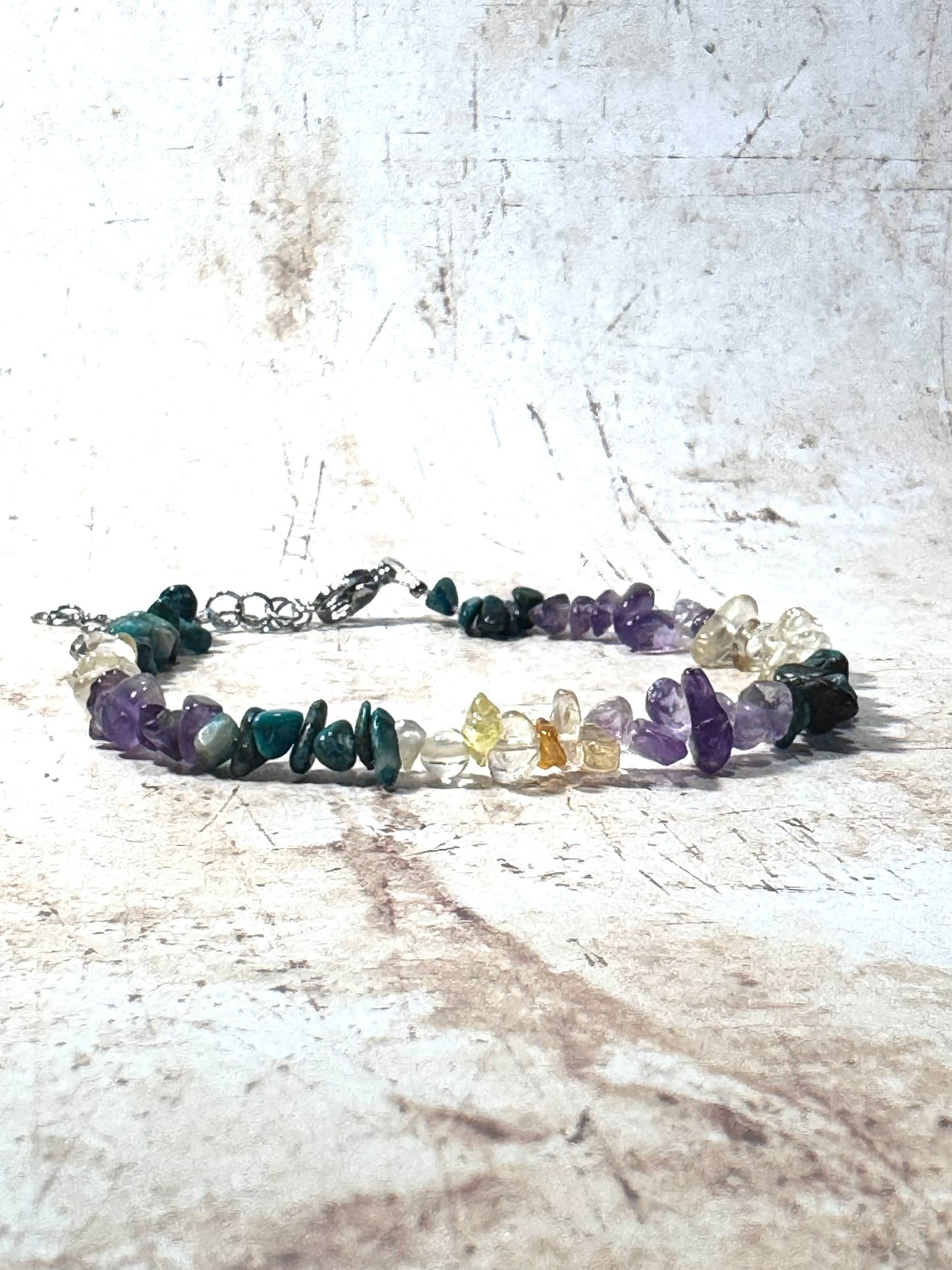 Citrine and Amethyst Nugget Bracelet