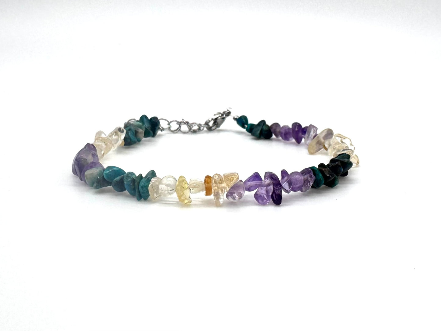 Citrine and Amethyst Nugget Bracelet