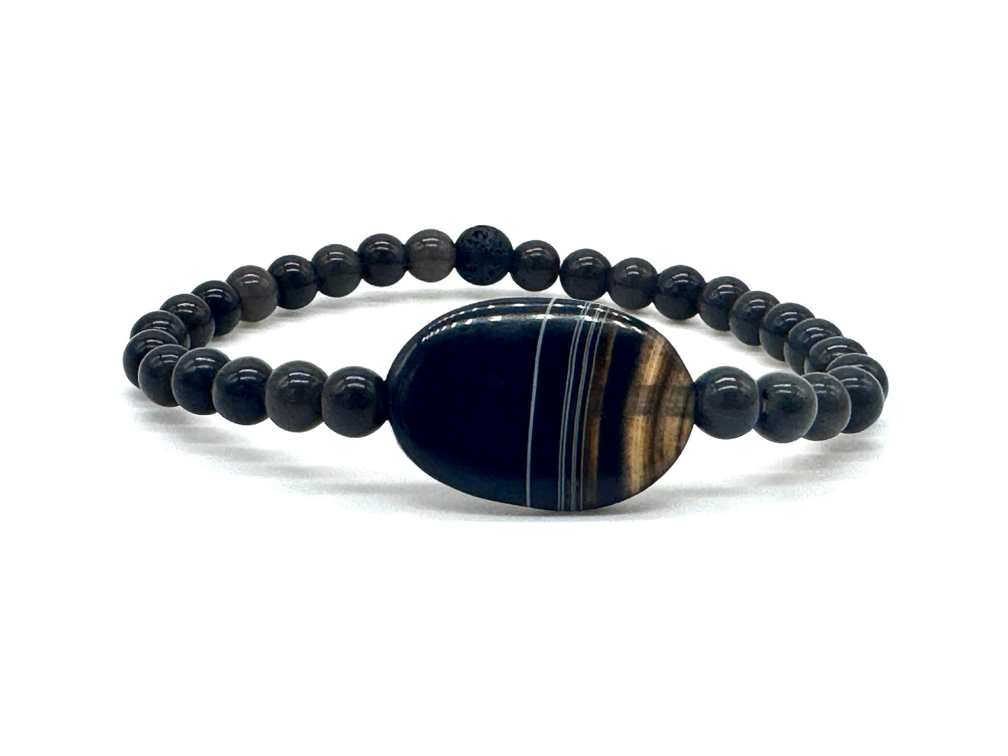Noir Agate Gemstone Bracelet