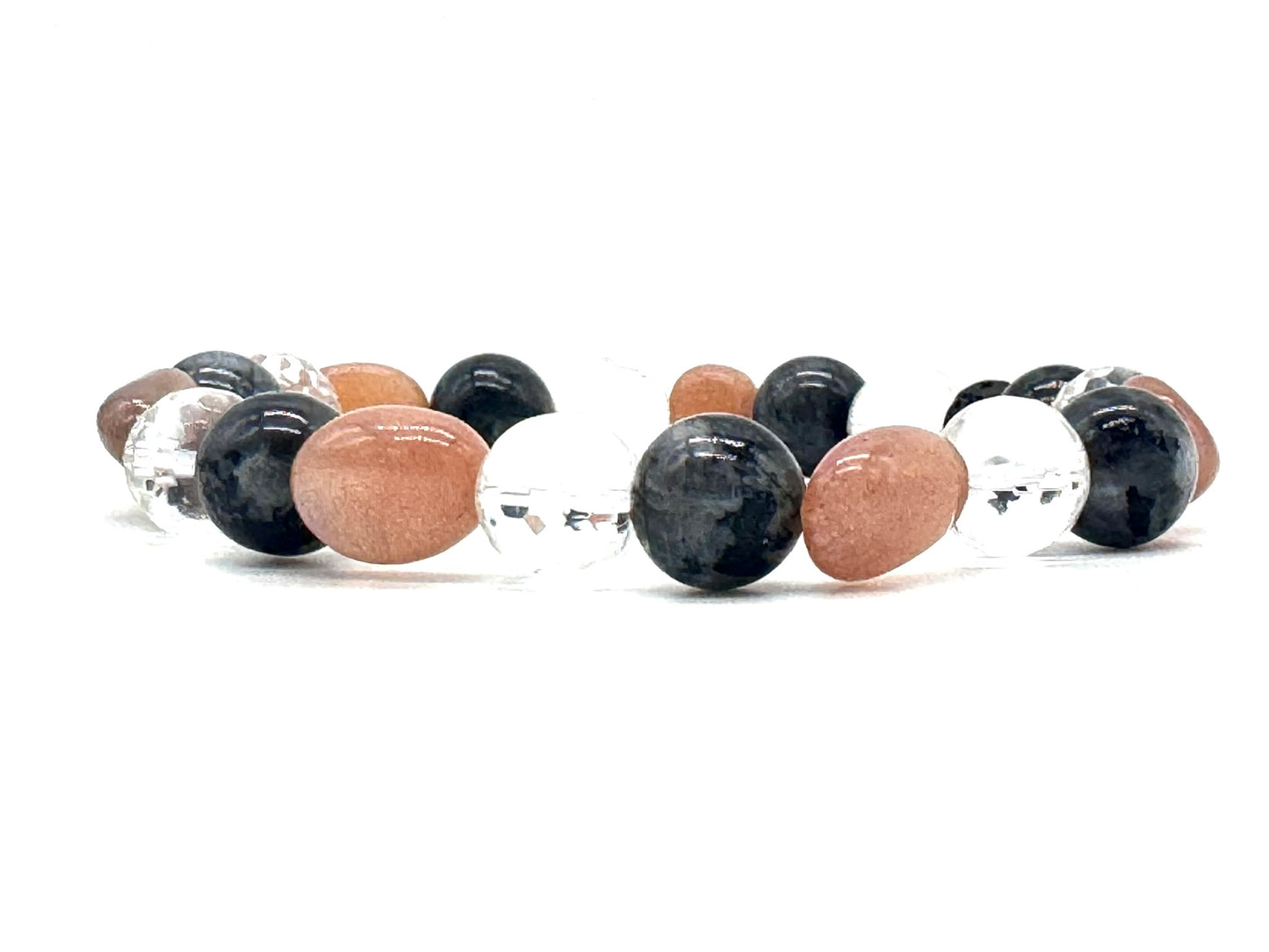 Chunky Sunsone and Clear Quartz Bracelet