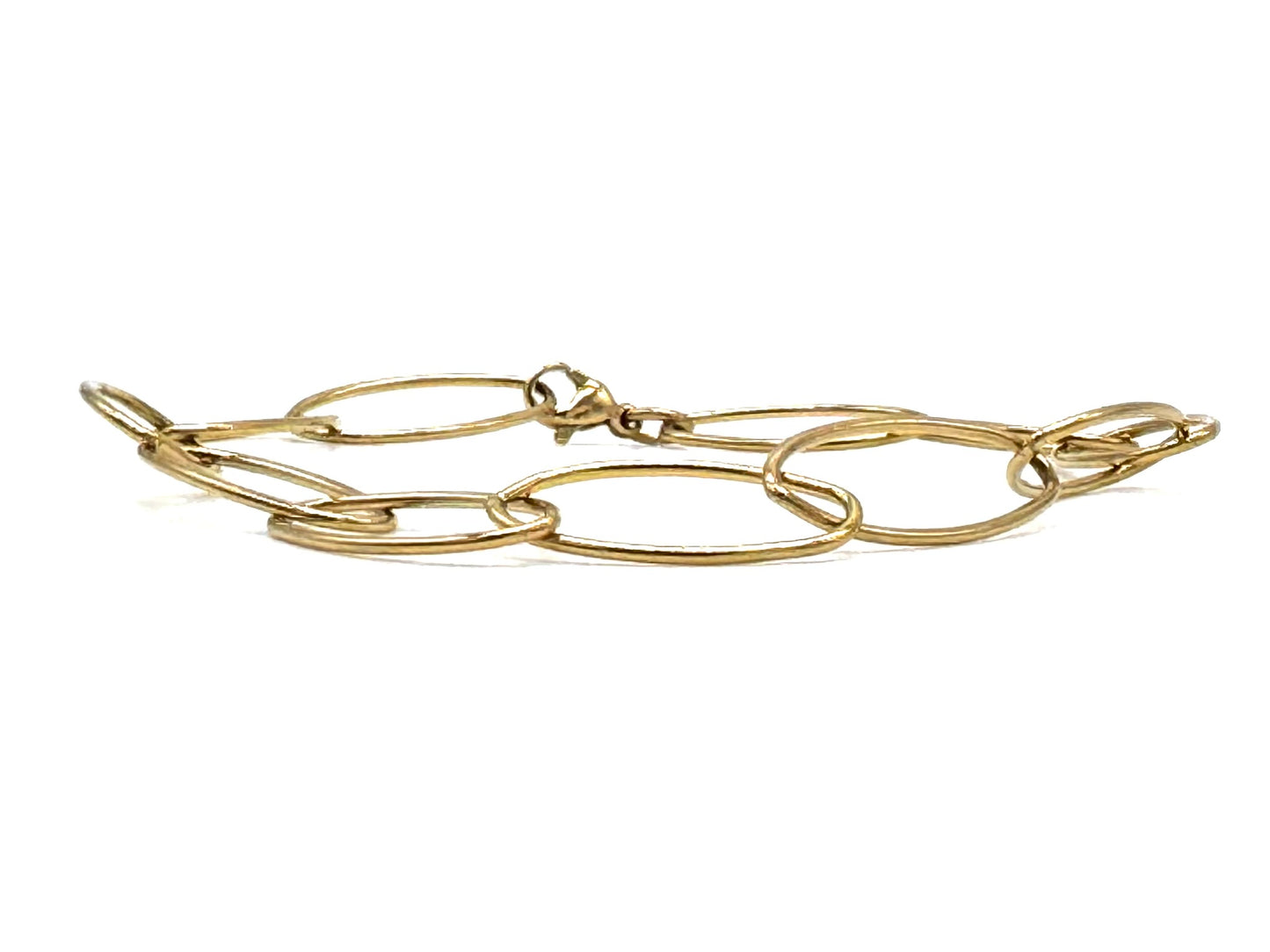 Golden Oval Charm Bracelet