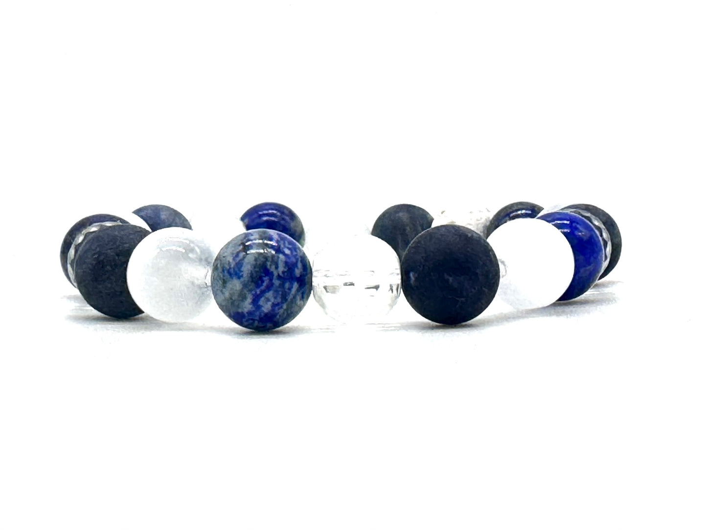 Chunky Sodalite and Selenite Diffuser Bracelet
