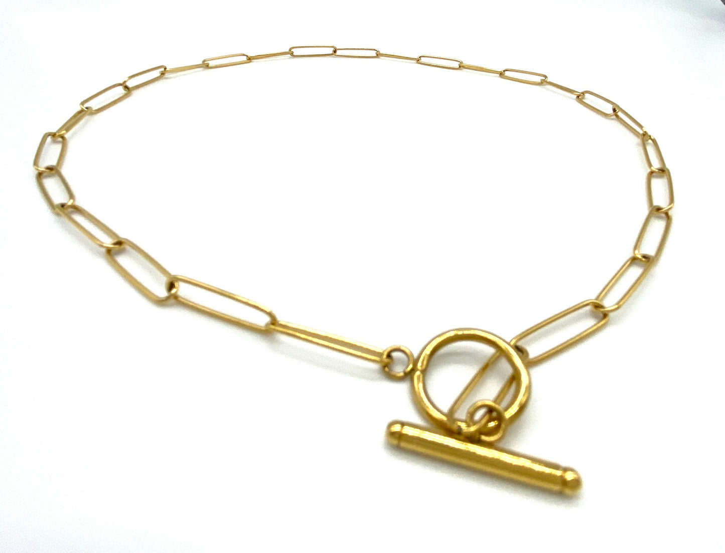 T Bar Paper Clip Necklace