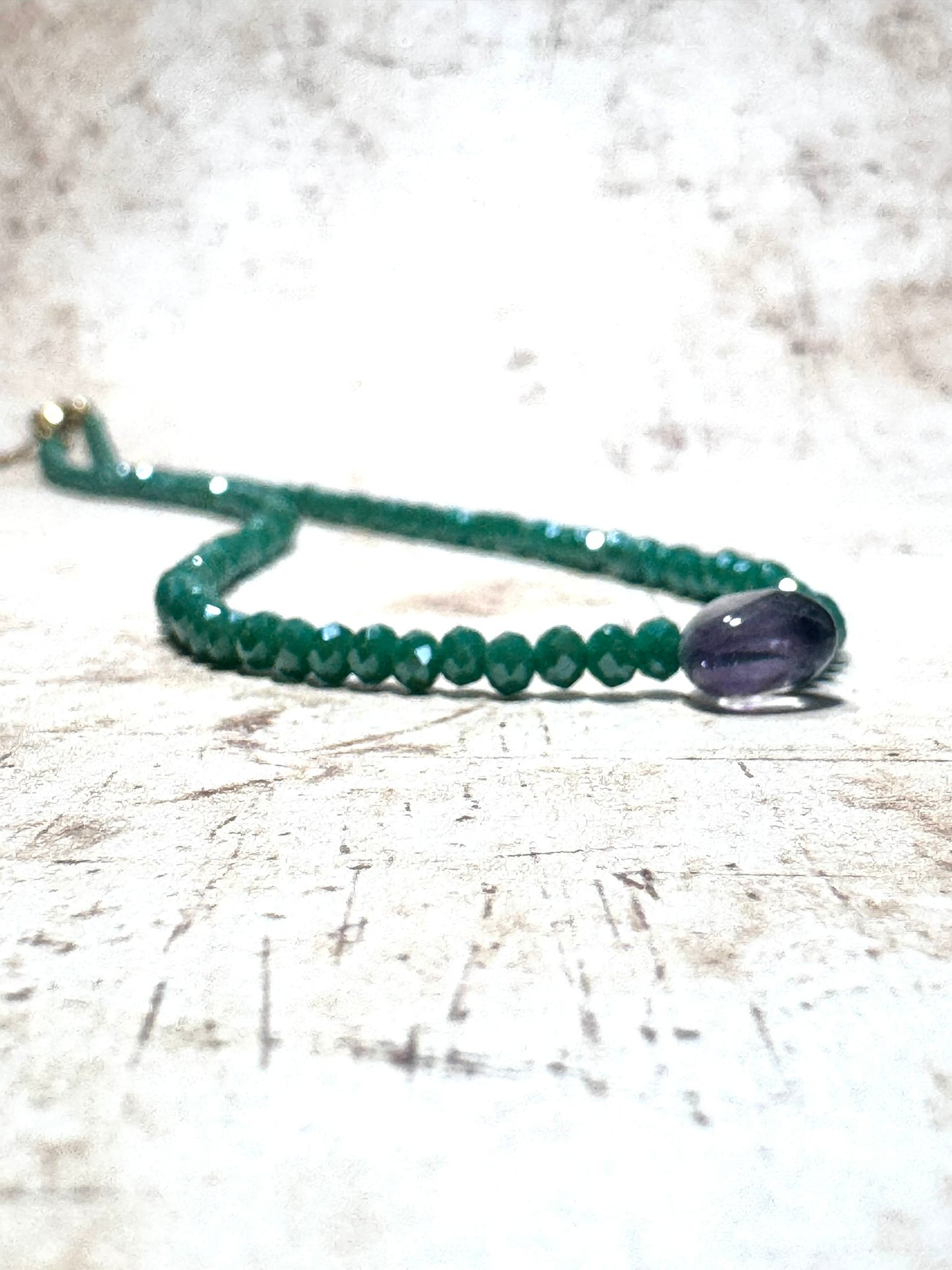 Mini Fluorite Teardrop Necklace