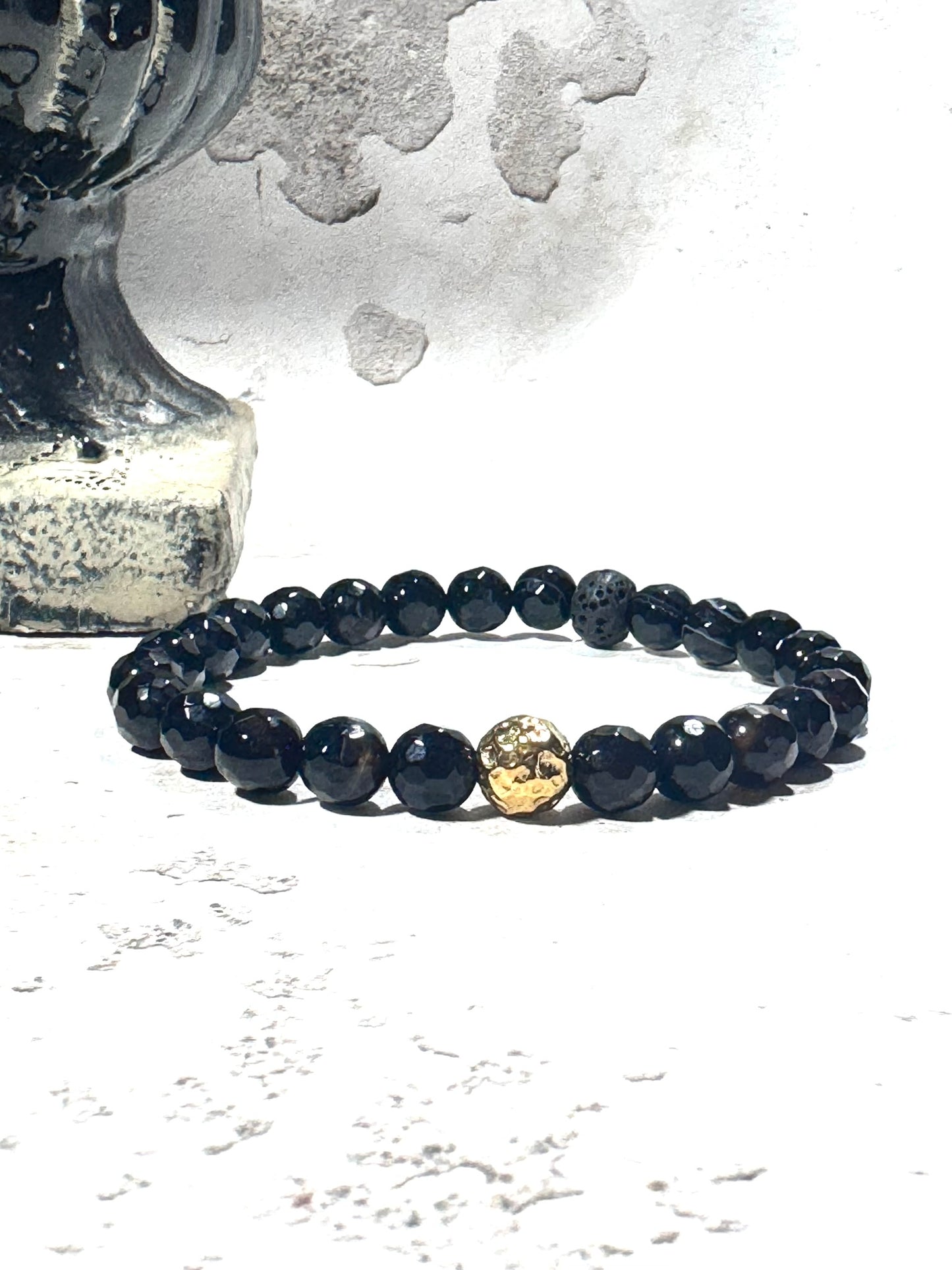 Tourmaline and Gold Gemstone Bracelet