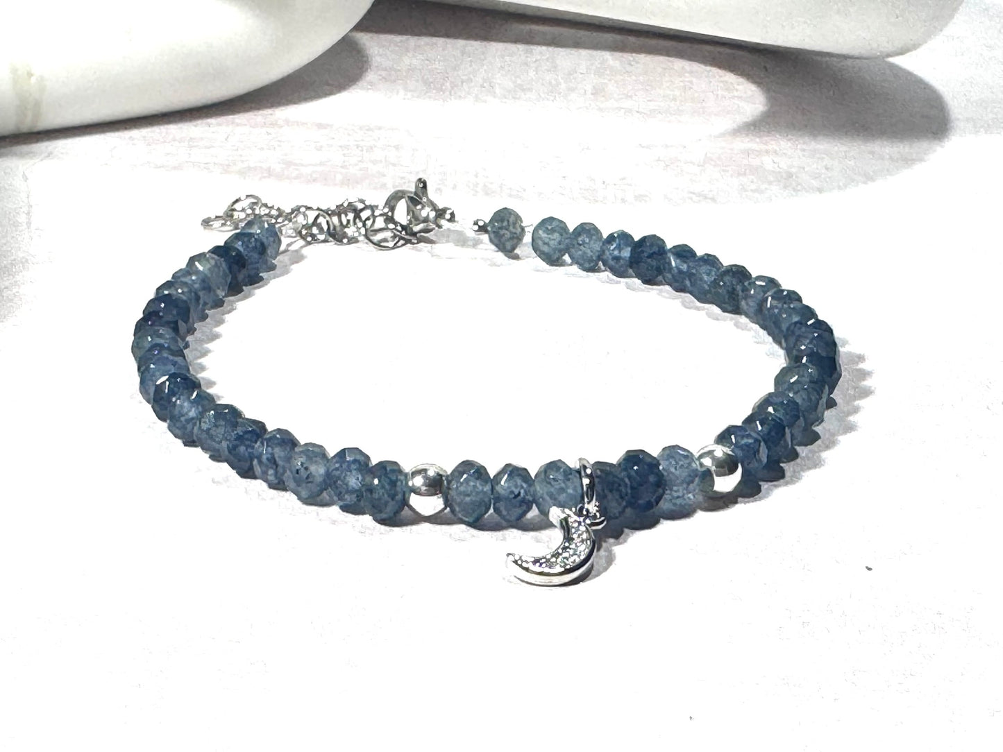 Silver Moon Charm Dainty Bracelet