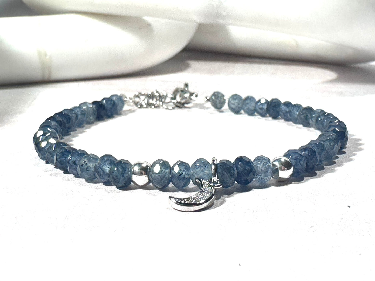Silver Moon Charm Dainty Bracelet