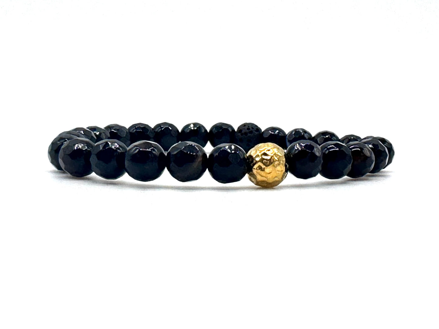 Tourmaline and Gold Gemstone Bracelet
